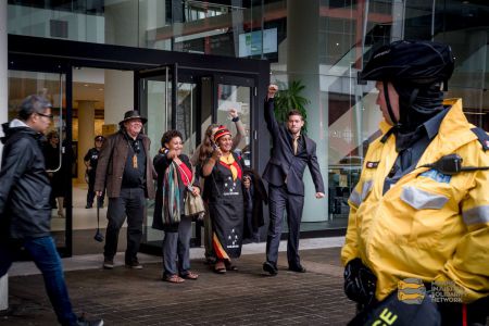 The people who went inside the meeting were happy when they left the Barrick AGM. Despite being denied the ability to speak, their message was heard.