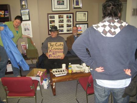 9:00am Milloy office occupation 