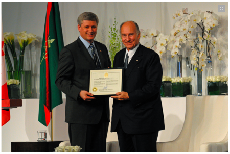 The Aga Khan receives "honorary Canadian citizenship" from Stepher Harper (May 28, 2010)
