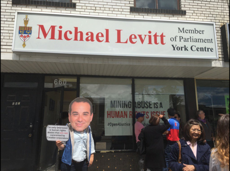 Protest happens outside as Levitt's office is occupied to demand a human rights ombudsperson