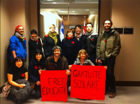 Ontario and Quebec Students for Free Education Occupy Office of Ont. Education Minister