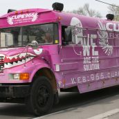 CUPE Flying Squad Bus - Solid Union Support! 