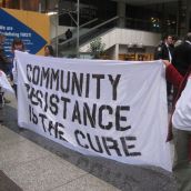 Community Resistance is the Cure! (photo by Maryam Adrangi)
