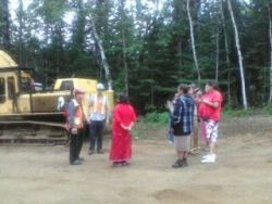 photo by Shannon Chief "Council of Traditional elder women demanding the logging activties still going to be completly stopped!"