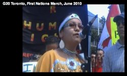 Speaker at the Indigenous Solidarity rally & march - June 24, 2010
