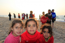 Samouni family survivors at the beach, Gaza, April 8, 2011.