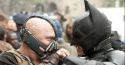 Batman fights Bane, a capitalist vigilante vs. the authoritarian revolutionary terrorist