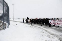Canada's largest immigration detainee strike took place in Lindsay. Photo by NOII-Toronto