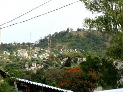 Nov. 26, 2009 - Coca-cola's voice is carved into a hill overlooking Tegucigalpa.  