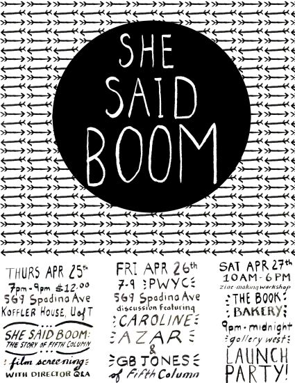 She Said Boom Interview With Toronto 80s Feminist Punk Band Fifth 