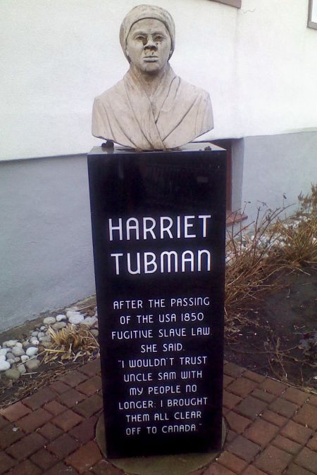 Harriet Tubman Memorial Bust desecration image 1
