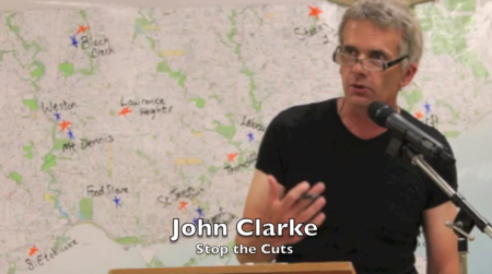 John Clarke spoke to the TMC at the OCAP offices on Jan 11th