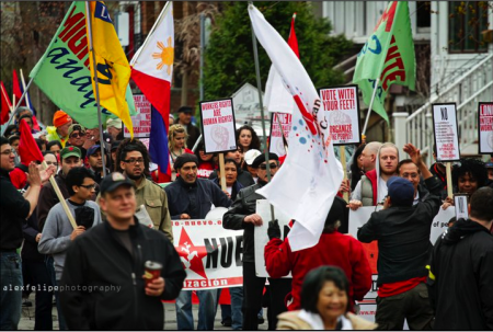 M1M marching on May Day, International Workers’ Day