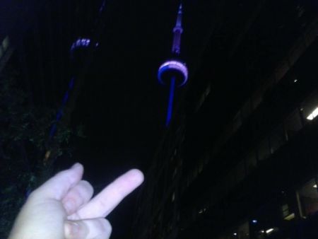 The CN Tower. Did you know that the local ASL sign for the CN tower is a middle finger with a forearm straight up and down?