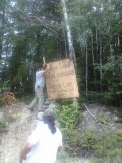 photo by Shannon Chief "Barriere Lake Solidarity signs removed..earlier this afternoon"