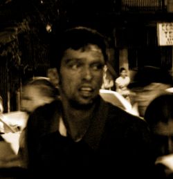 Nov. 30, 2009 - After an emotional interview in which he begs the international community to see what is happening in Honduras, Pedro Joaquin Amador returns to the demonstration to find the guns aimed directly at the crowd and urges people to back away and prepare themselves for tear gas, water cannons or bullets.