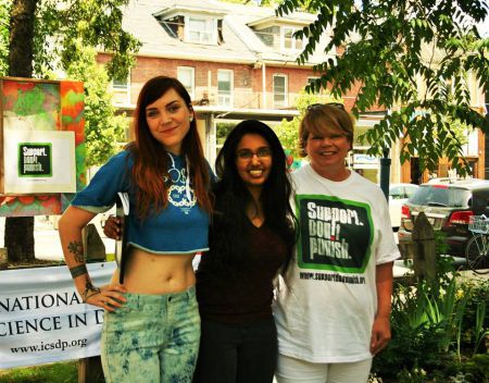 Left-Right: Kelly Pflug-Back, Shriya Hari, Donna May. [Credit: Doug Gill]