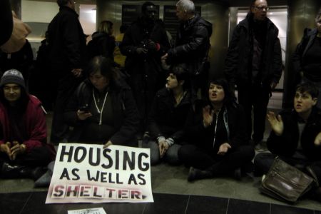 Organizers chastised the Ford administration for inaction on homelessness photo: DS Richardson