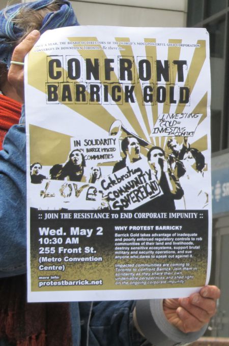Confront Barrick Gold May 2, 2012