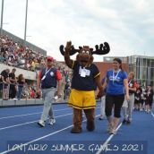 Bruce the Moose. Official Mascot at Toronto 2012 Ontario Summer Games